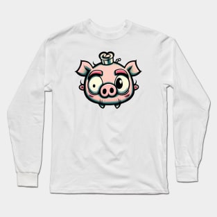 Crazy cartoon oink Long Sleeve T-Shirt